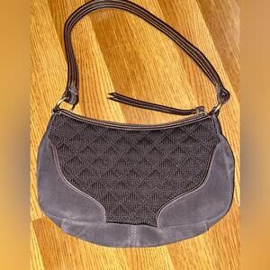 NWOT The Sak Suede and Knit Purse
